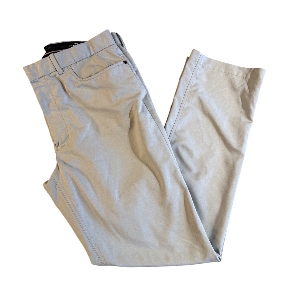 RLX Ralph Lauren Mens Gray Straight Leg Golf Pants 34x32 Performance Trousers